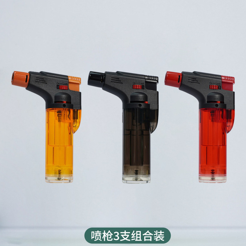 新打火机高级防风直冲打火机点火器点艾条神器点雪茄充气焊枪喷枪|undefined