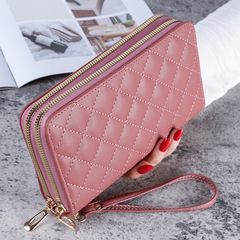 Wallet Women Long 2022 New European and American Double Zipper Large Capacity Handbag Women Wholesale Embroidery Mobile Phone Bag 