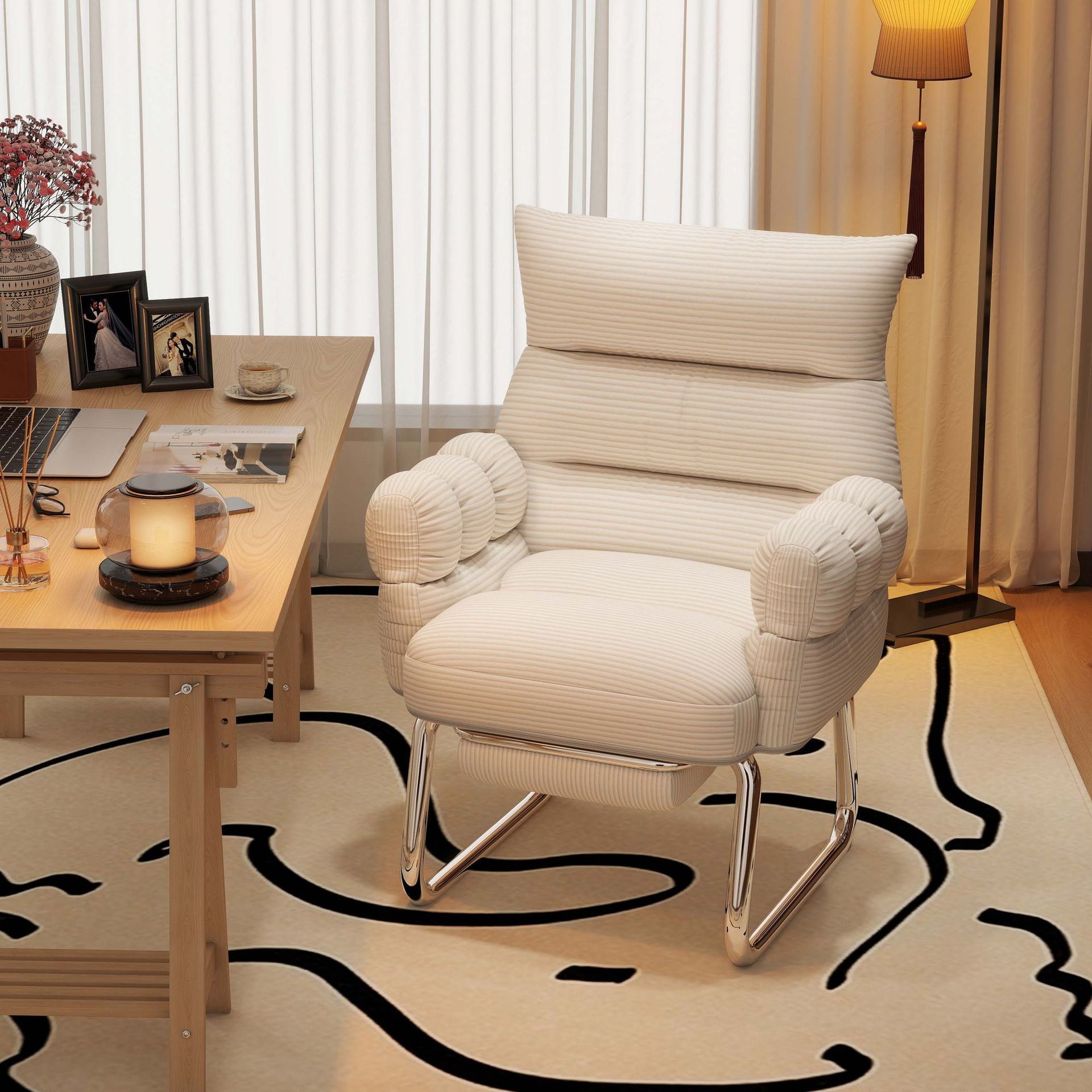 Computer Chair Home Office Backrest Lazy Sofa Chair Bedroom Reclining Ergonomic Seat Comfortable Gaming Chair