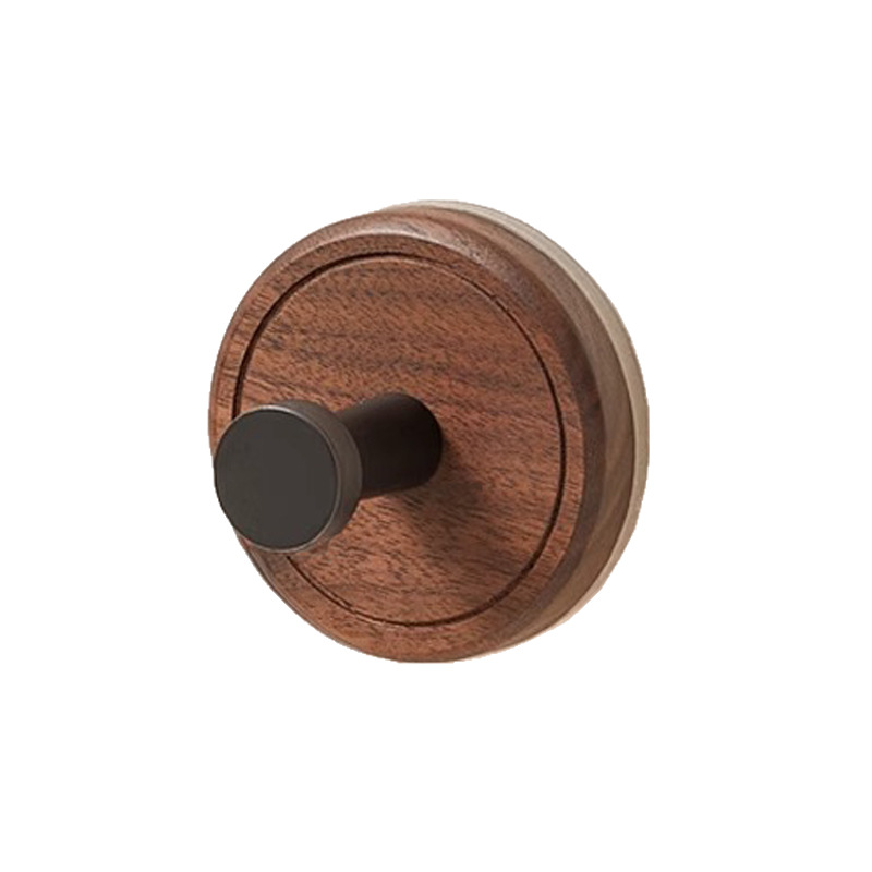 Gancho de ventosa de nogal Gancho de ropa para colgar detrás de la puerta sin perforación