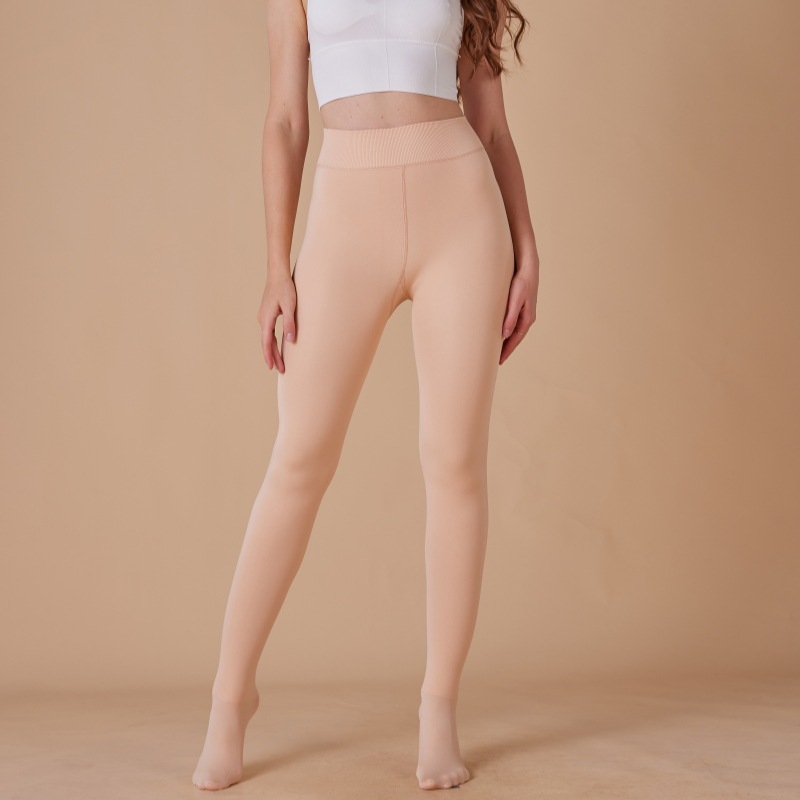 Cross-Border Autumn and Winter Fleece-Lined Leggings, Warm Pantyhose, Thickened Women's Outerwear, Slimming Skin-Tone Integrated Pants