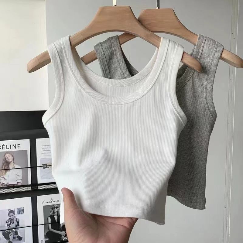 High Waist Short Vest Beautiful Back Internet Popular Sling Women's Summer Inner Base Small Vest Outer Wear Sexy Cropped Top Trendy