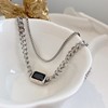 Tide, fashionable necklace, retro chain for key bag , pendant hip-hop style, European style, internet celebrity