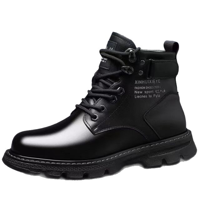Botas Martin de Cuero Sintético para Hombre PU Cálido, Transpirable para Otoño image 6