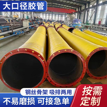 矿用吸排输水泥浆大口径胶管钢丝编织骨架高压胶管法兰液压油管