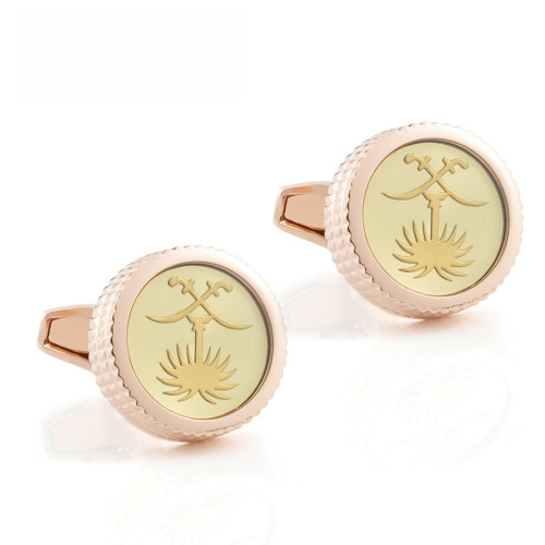 High-end exquisite Saudi pattern CD droplet resin enamel metal cufflinks, wholesale French cufflinks for men
