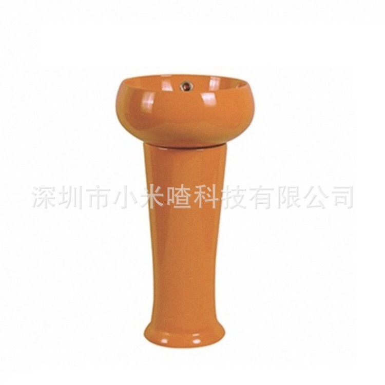 Supply Children's Ceramic Column Basin Art Column Basin Sanitary Ware Freestanding Basin Ceramic Bathroom Base Sink