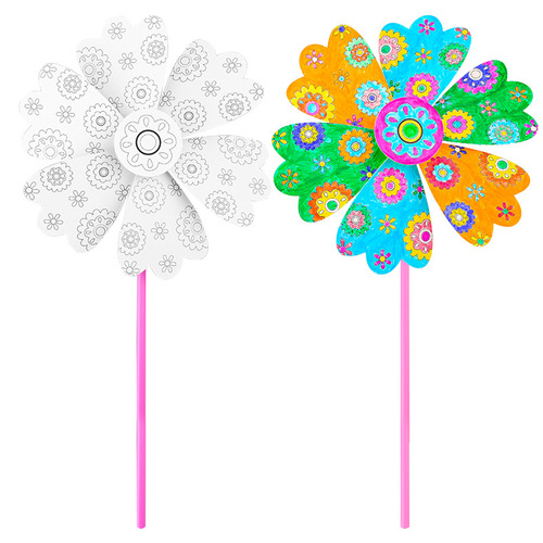 Blank Painting Windmill Kindergarten Handmade Art Materials Pack Children's DIY Graffiti Coloring Educational Toys