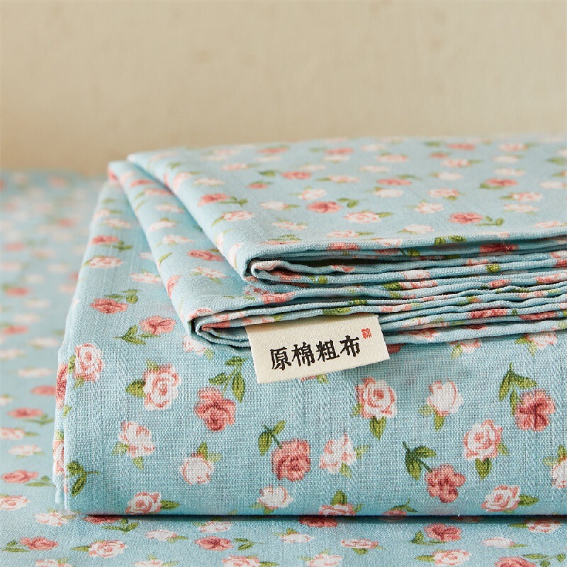 厚手の生綿古粗布ベッドシーツ3点セット純綿シングルベッドシーツ学生寮リネンベッドシーツマットカンシーツ|undefined