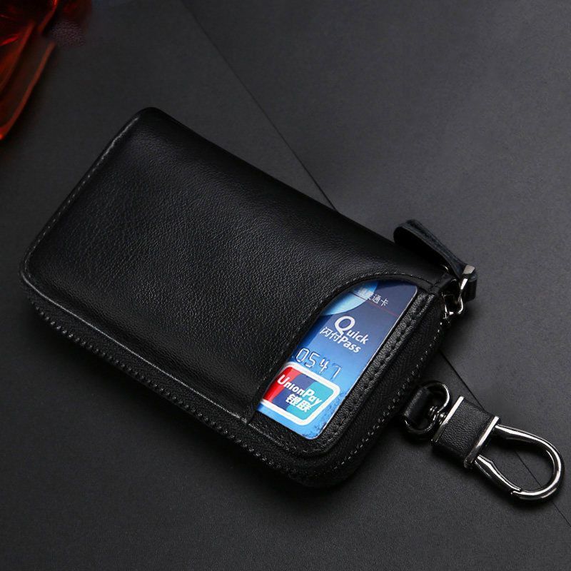 Key Case for Men, Two-In-One Card Holder, Access Card Holder, Car Key Case, Household Key Case, Waist-Hanging Keychain Storage