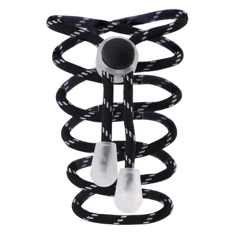 Пряжка для шнурков из спандекса для детей, ленивых людей, не нужно завязывать, эластичные шнурки, черно-белые цветные шнурки, не нужно завязывать, регулируемые