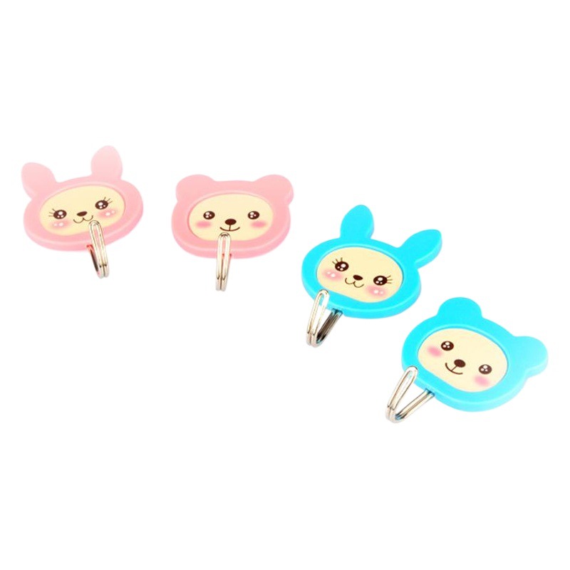 Zhenxing Tipo de dibujos animados puerta trasera pegajosa gancho baño hogar toalla colgando gancho rodamiento 1. 5kg 2 pack