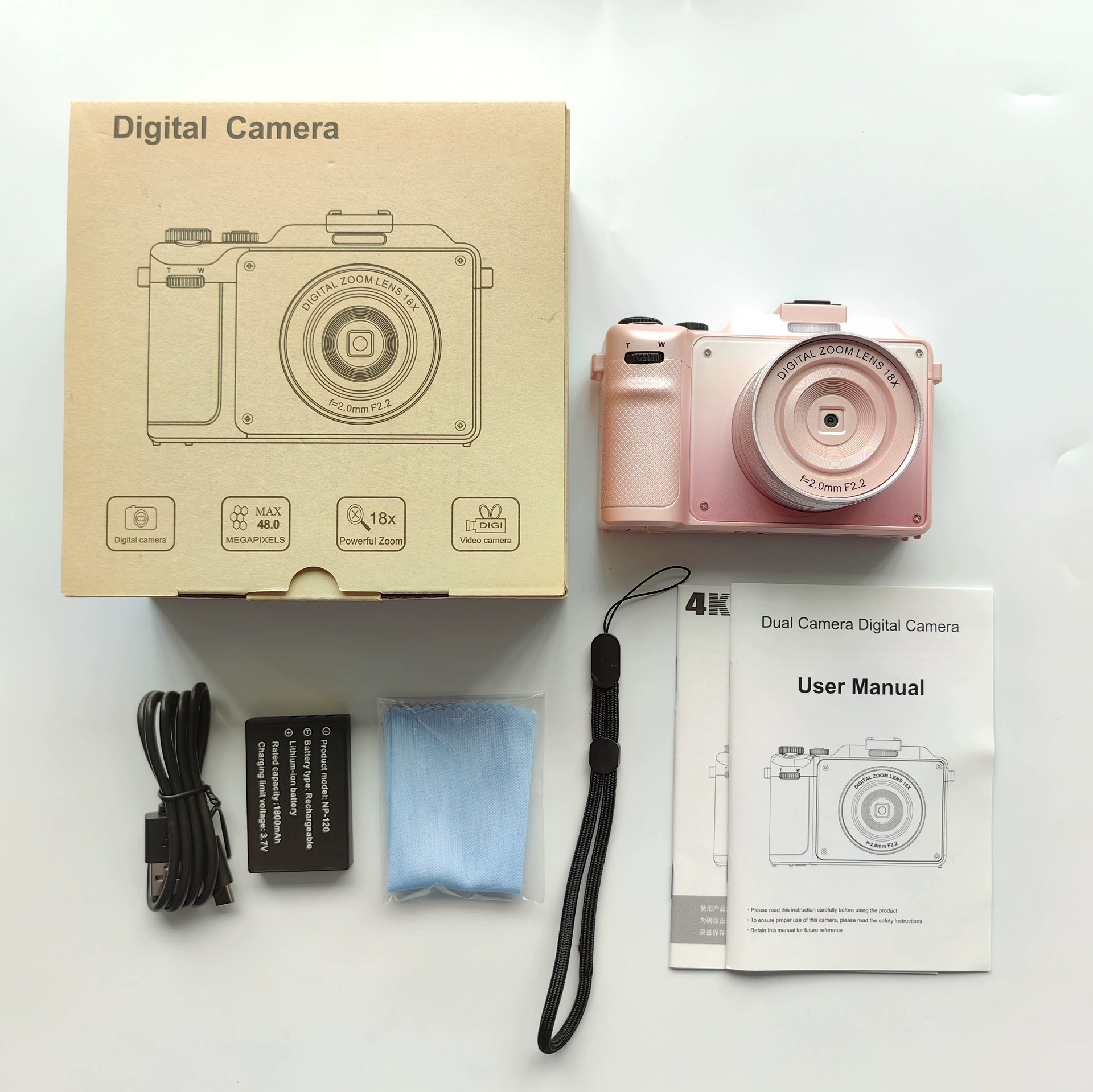 Цифровой фотоаппарат X9 5K с двумя фронтальными/задними камерами, WiFi, стиль фотоаппарата DSLR, фильтр красоты для селфи, варианты хранения