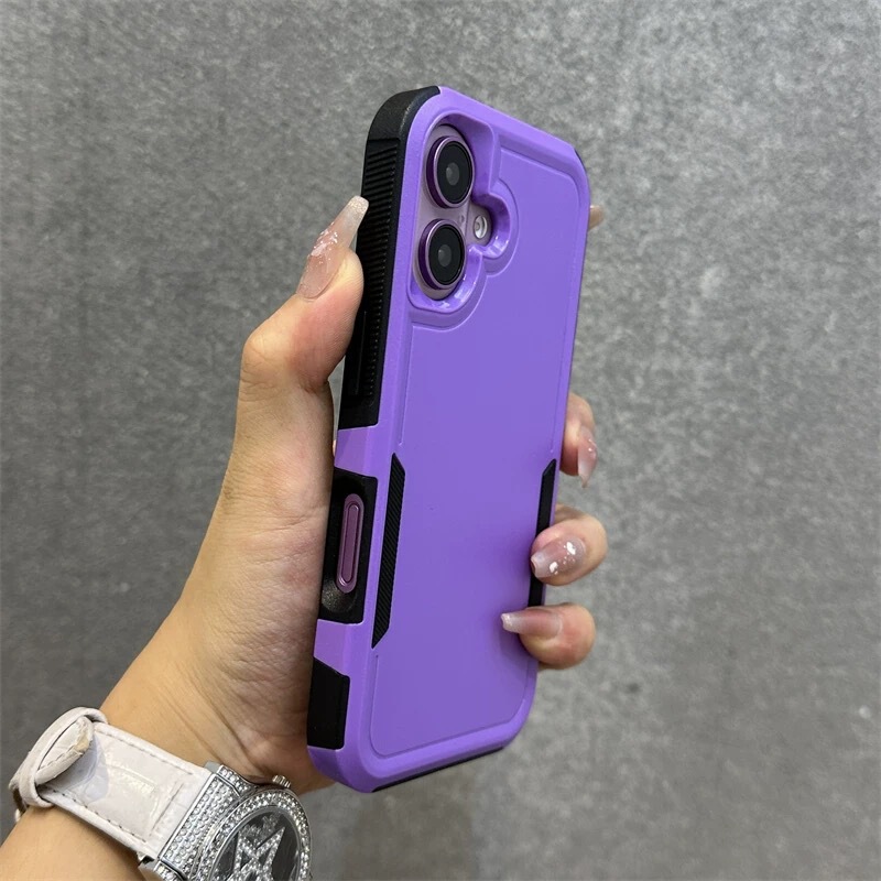 Qihang Two-In-One Anti-Fall Phone Case for Apple iPhone 17 Pro Max Two-In-One Protective Cover Military Grade Qihang Two-In-One Anti-Fall Phone Case for Apple iPhone 17 Pro Max Two-In-One Protective Cover Military Grade