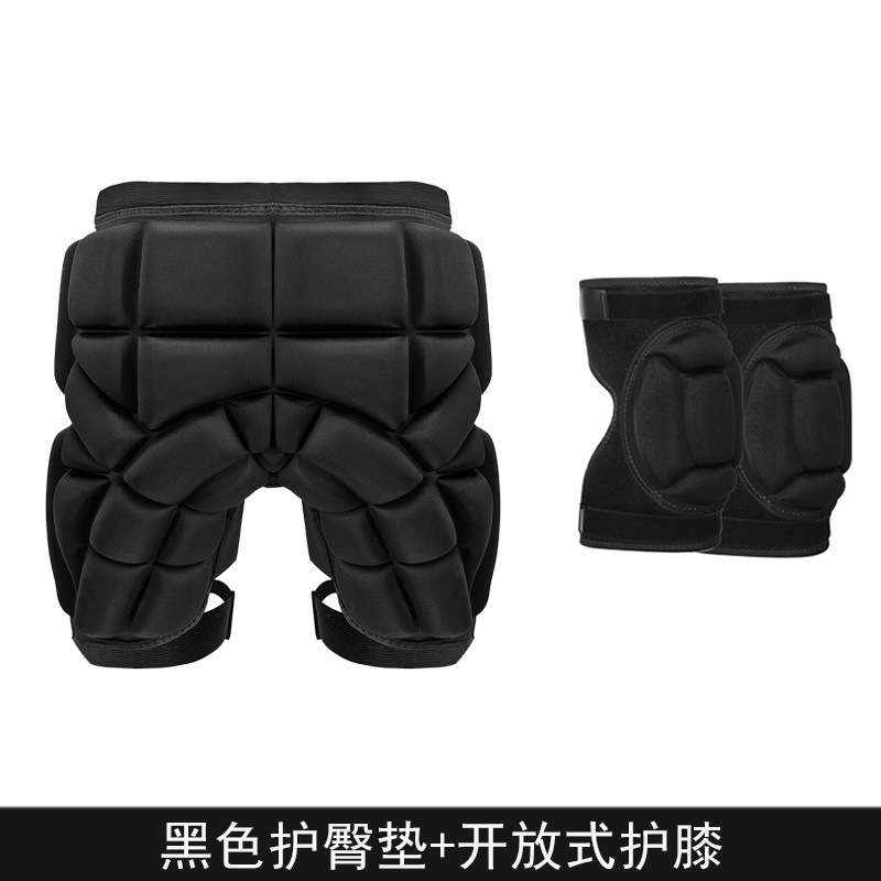 Rodilleras abiertas con almohadilla de cadera negra