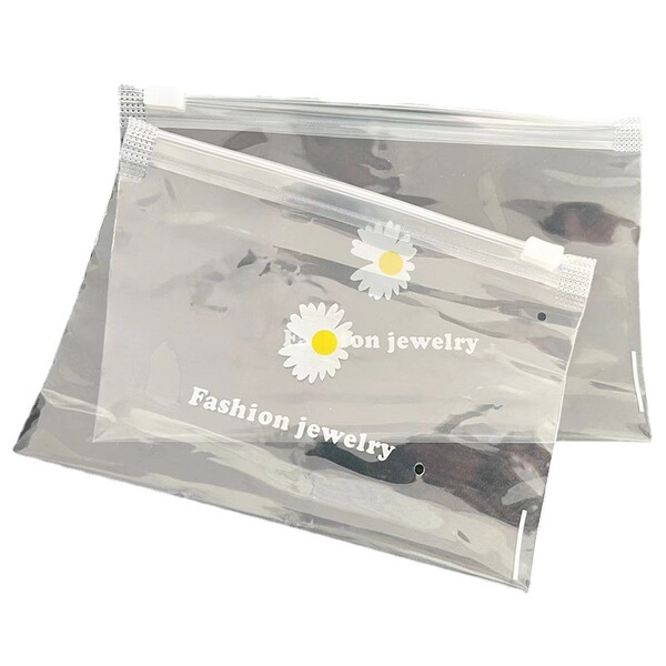 Transparent matte pack with zipper