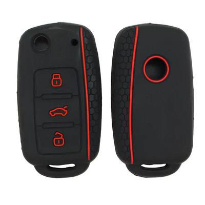 Static Rod/Key Bag cases: Sagitar, Polo, Tiguan, Touareg - black-and-red