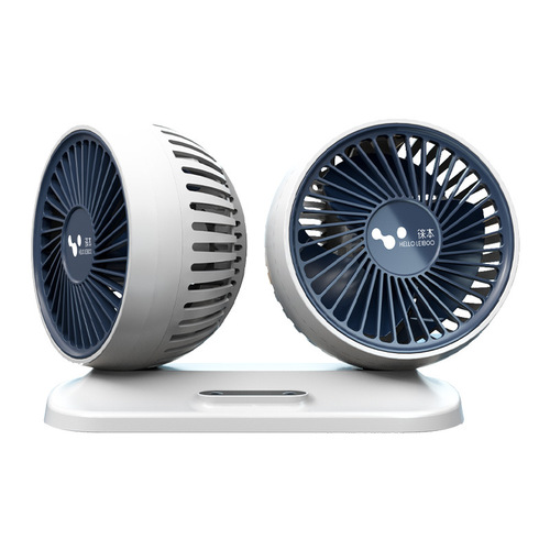 Car fan 24v large truck 12v refrigeration small bread car USB interface powerful double-head electric fan