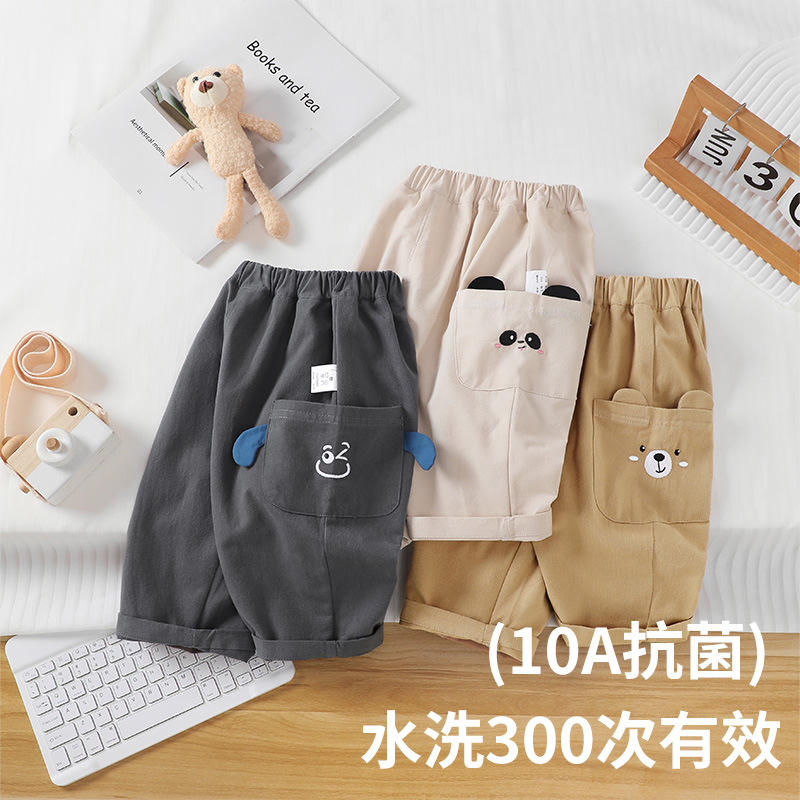 Trend demi-season children's cartoon trousers for boys