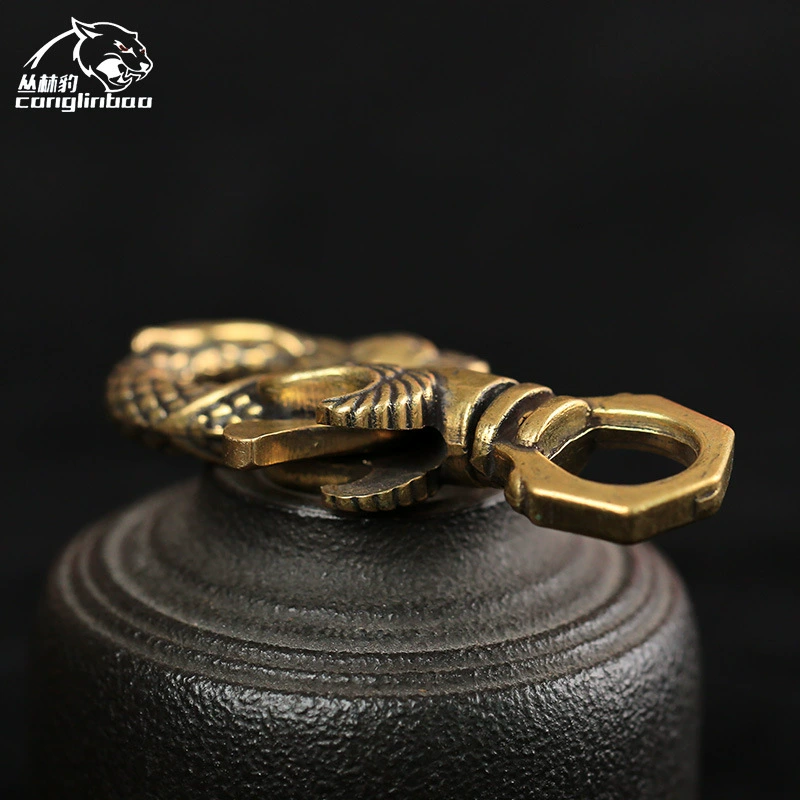 Brass creative Phoenix, retro keychain, buckle for keys, accessory with accessories