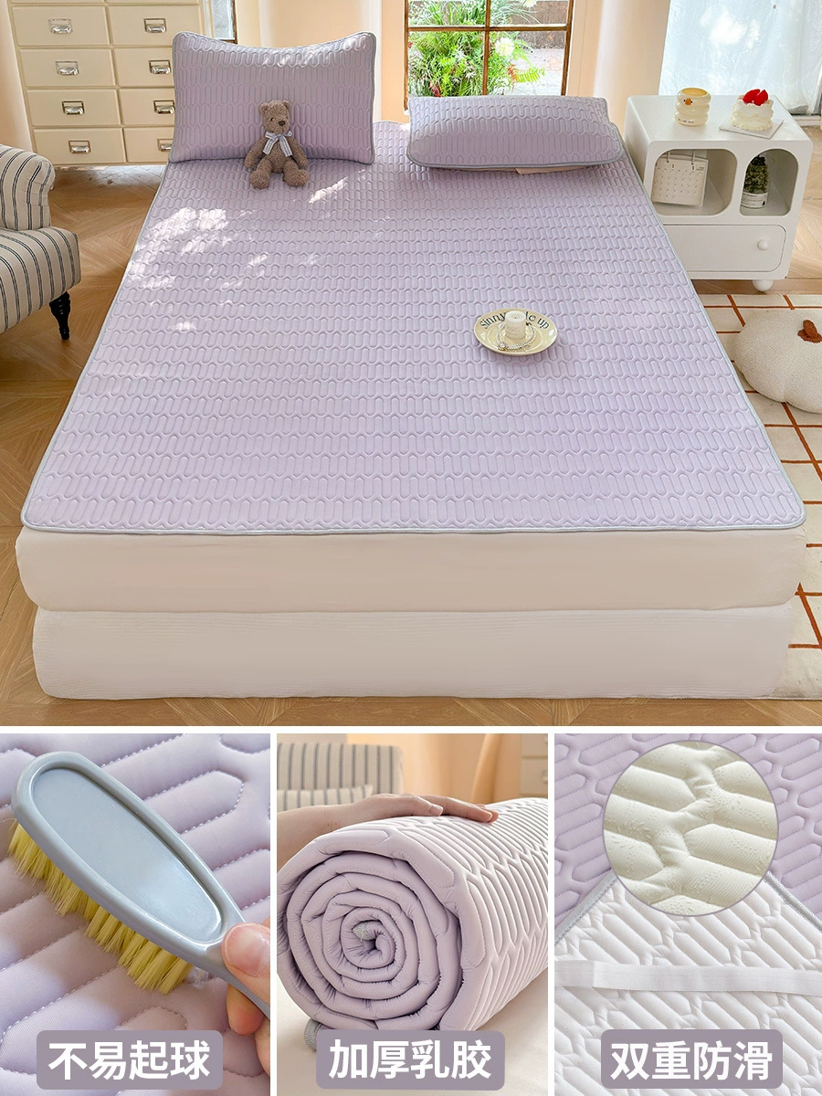 Латексно-шелковый мат для мамы и ребенка, летний комплект, простыня, 3 предмета, стирка