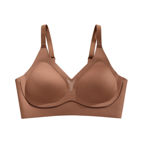 New anti-gravity micro-plastic pull-up bra, women's seamless bra, no rims, adjustable small breast push-up bra