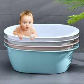 婴儿洗澡盆坐躺两用新生儿洗头全身洗澡桶大号宝宝椭圆形浴盆威东