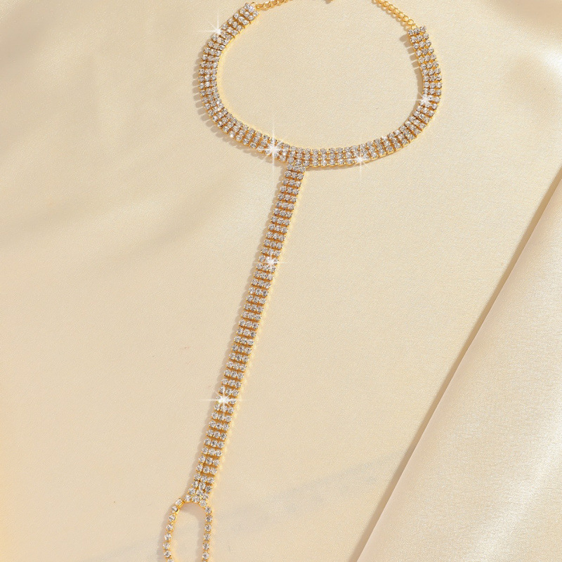 Heißer verkauf sommer strand mode straße schießen trendy frauen fuß ornamente legierung strass fußkettchen schmuck frauen_voghion.com