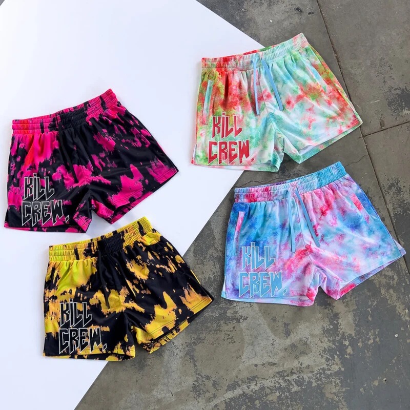 American Style KILL Casual Shorts Men's and Women's Mesh Quick-drying Loose plus size Riding Sports Dance Lightweight Quarterly Pants