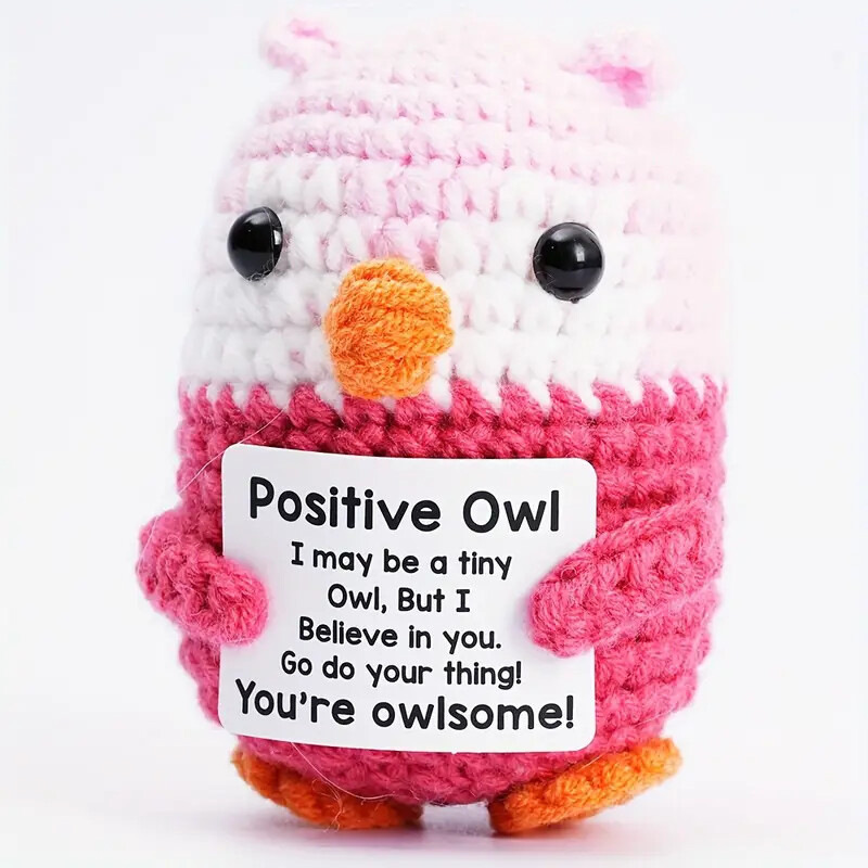 新品跨境亚马逊热销 Crochet Positive ice cream 毛线玩偶励志卡|undefined
