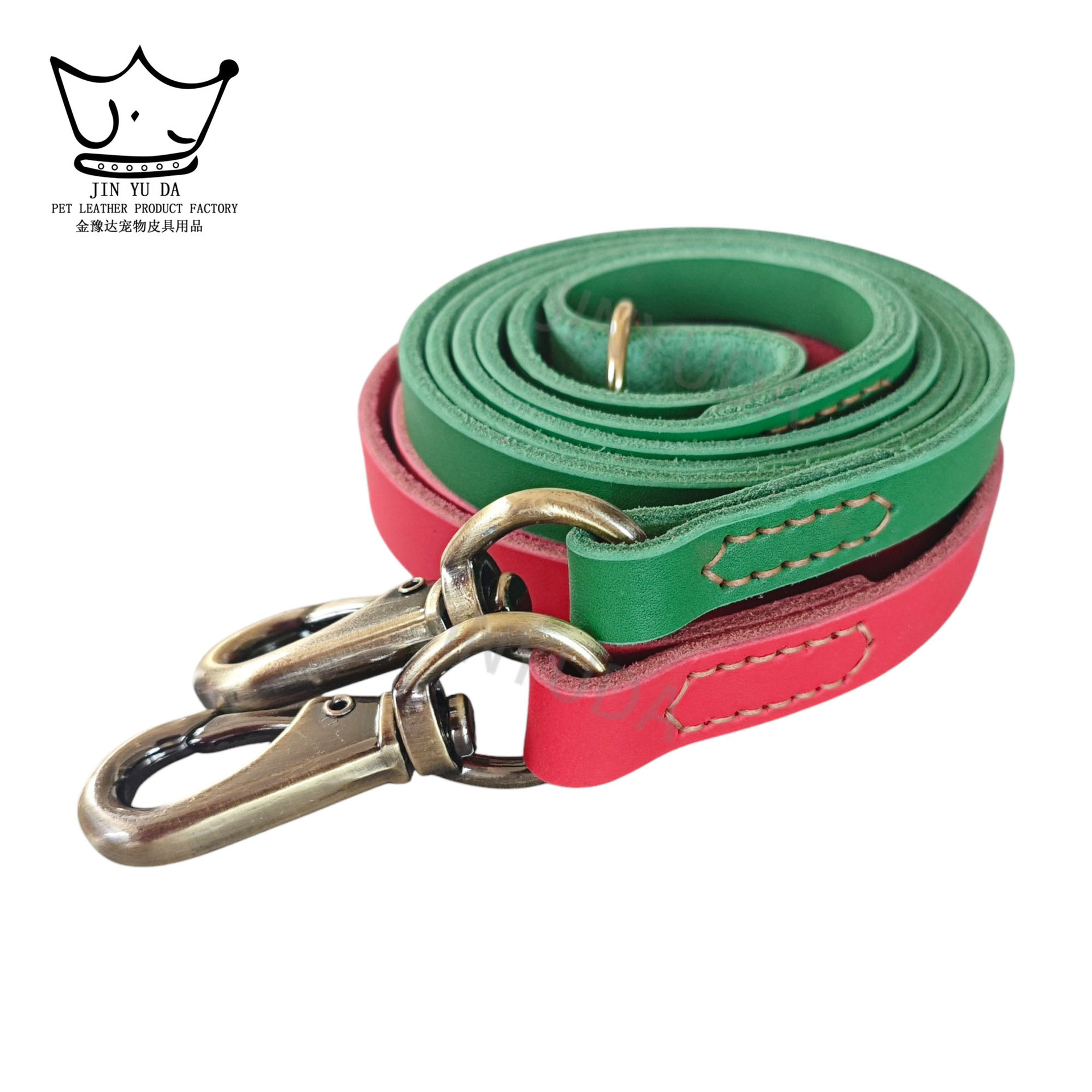 Pet leash pet leash dog leash dog leash walking dog leash dog leash genuine leather head layer cowhide full grain