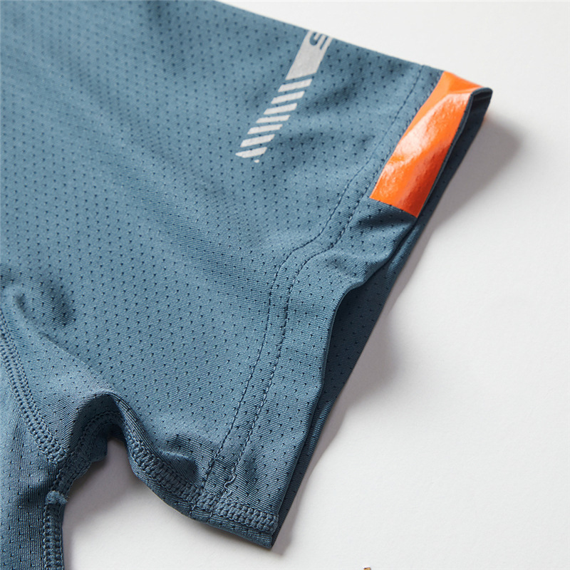 Transfronterizo Amazon verano de secado rápido camiseta de mangas cortas camiseta deportiva de hombre al aire libre gran elástica ropa de secado rápido de mangas cortas