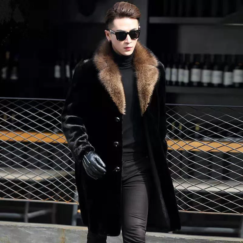 Suit, long warm trench coat, oversize