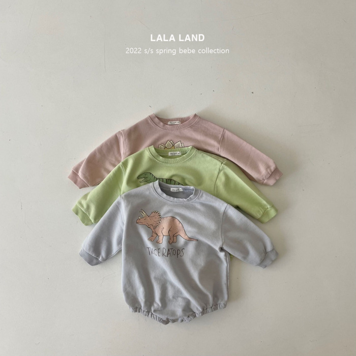【Oferta de Liquidación】Mono de Manga Larga para Niños, Estilo Primavera, Estampado de Dinosaurio, Traje de Gateo, Pelele para Bebé, Ropa de Primavera para Niños Pequeños