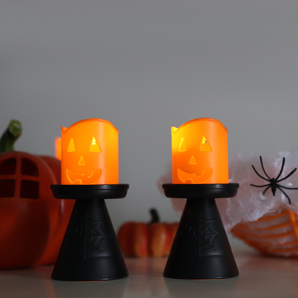 Nueva decoración de Halloween calabaza lámpara de Halloween candelabro lámpara de vela accesorios de fiesta