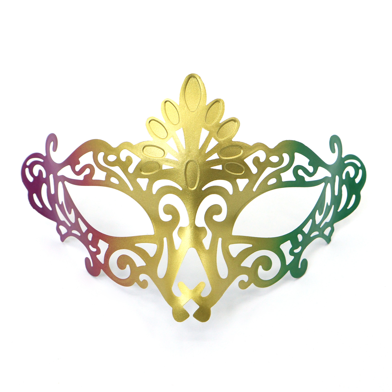 Amazon TK carnaval oro roxo verde tricolor retro máscara de mitad de cara espectáculo de escenario de fiesta máscara de accesorios