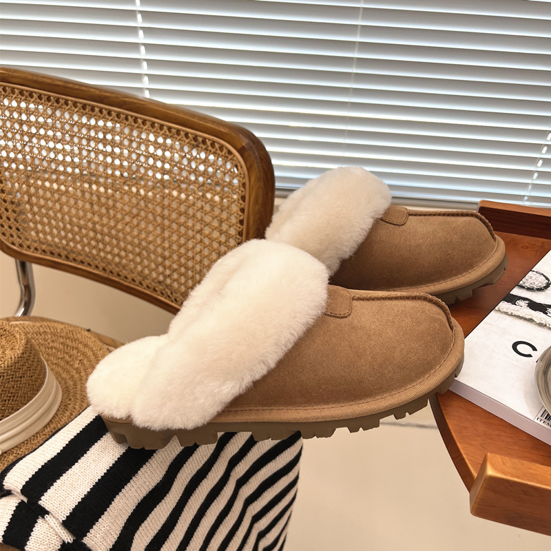 Women's Snow Boots Slippers for Outdoor Wear 2025 New Style, Integrated Leather and Fur, Plush Thickened Cotton Shoes, Henan Sangpo Cotton Slippers Women's Snow Boots Slippers for Outdoor Wear 2025 New Style, Integrated Leather and Fur, Plush Thickened Cotton Shoes, Henan Sangpo Cotton Slippers