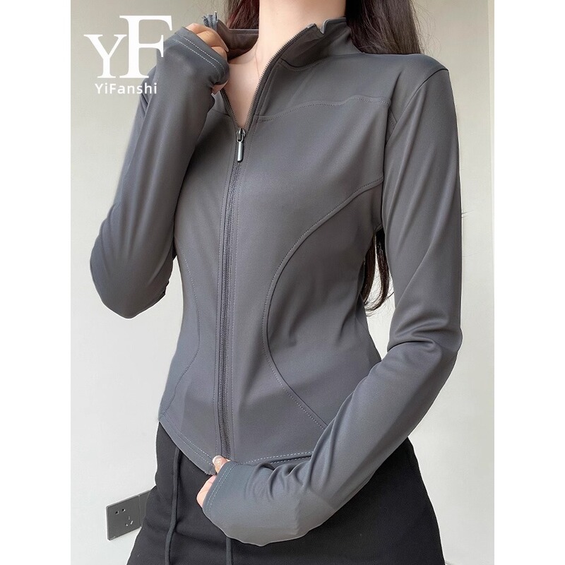 Sunscreen Clothing Slim-fit Tight Waist Sports Leisure Elastic Breathable Yoga Collar Cardigan Jacket A Running Jacket A3329 Sunscreen Clothing Slim-fit Tight Waist Sports Leisure Elastic Breathable Yoga Collar Cardigan Jacket A Running Jacket A3329