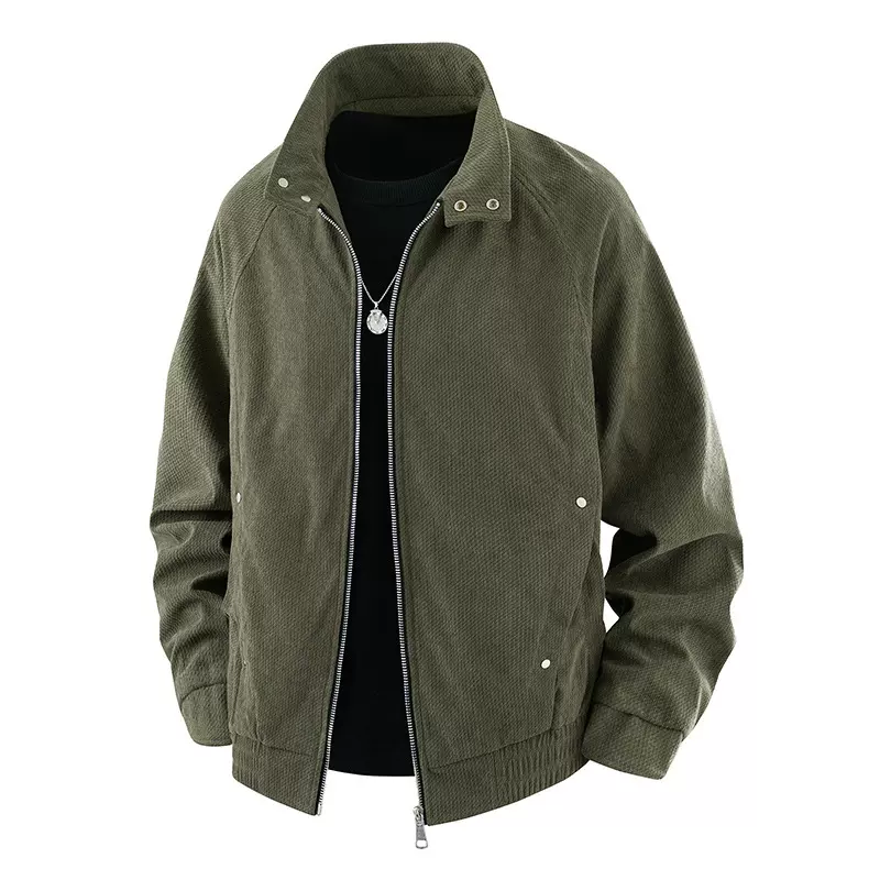 美式工装夹克男款春秋季灯芯绒外套2025新款翻领休闲长袖上衣男