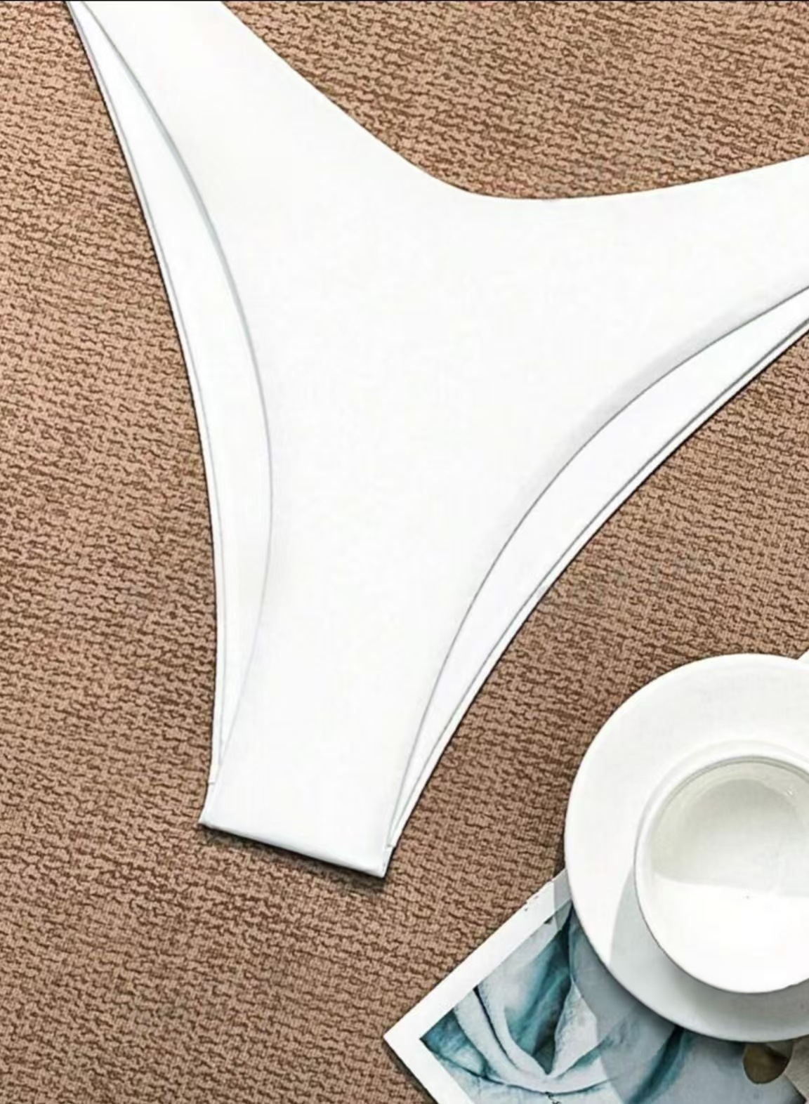 Women's Clothing Tie Up Bikini Swimsuit Solid Color Two Piece Sexy Women's Clothing Swimwear_ecoleips.com