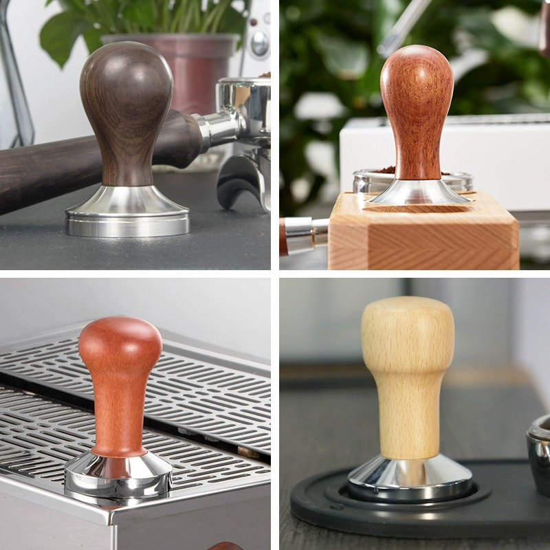 Explosive solid wood powder powder Italian coffee machine walnut cloth powder powder grouper 51/53/58 coffee compressor