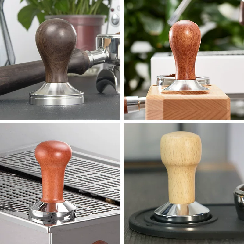 Explosive solid wood powder powder Italian coffee machine walnut cloth powder powder grouper 51/53/58 coffee compressor