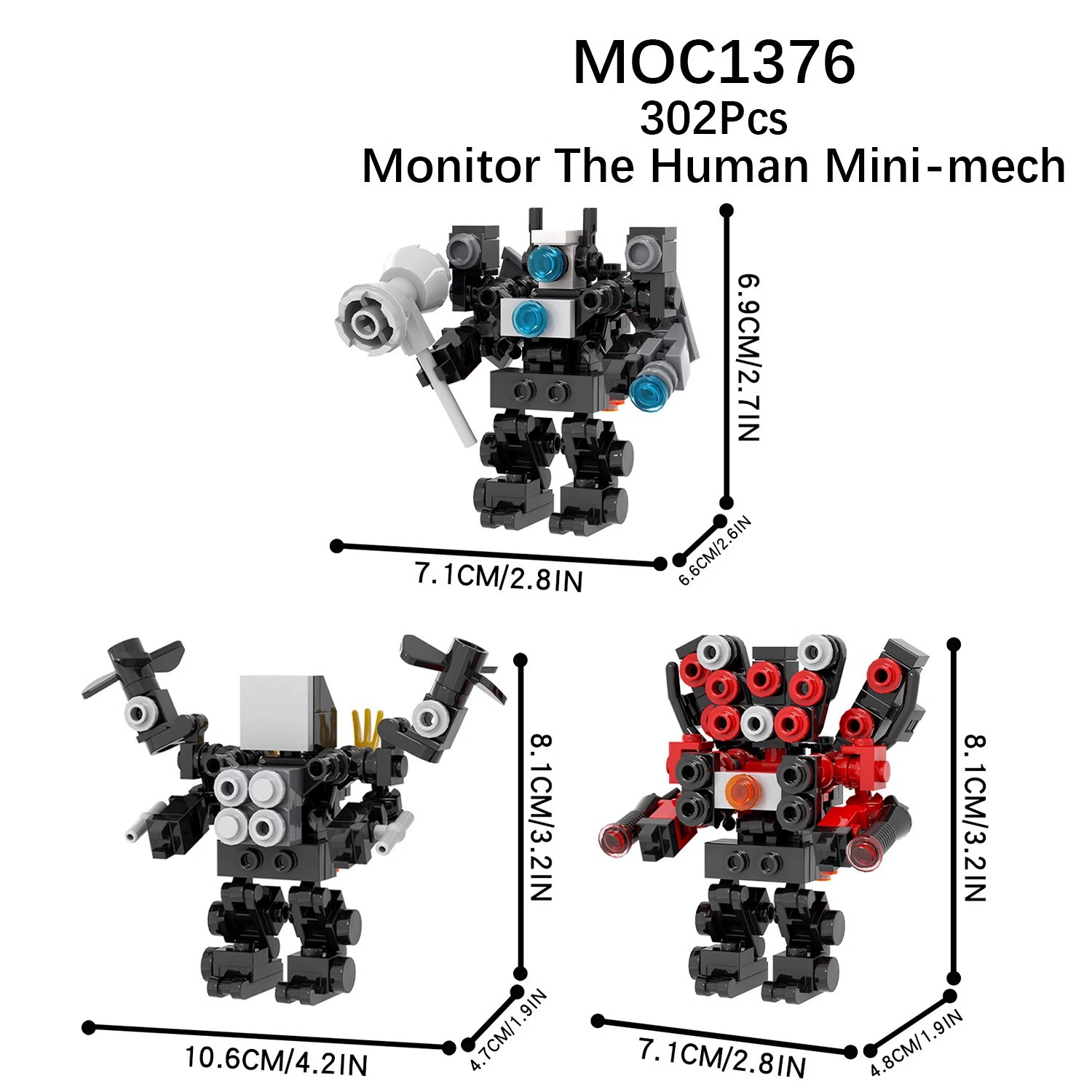 MOC игра SKIBIDI Туалет Туалет мониторинг человек НЛО совместимо с LEGO собранные блоки игрушки