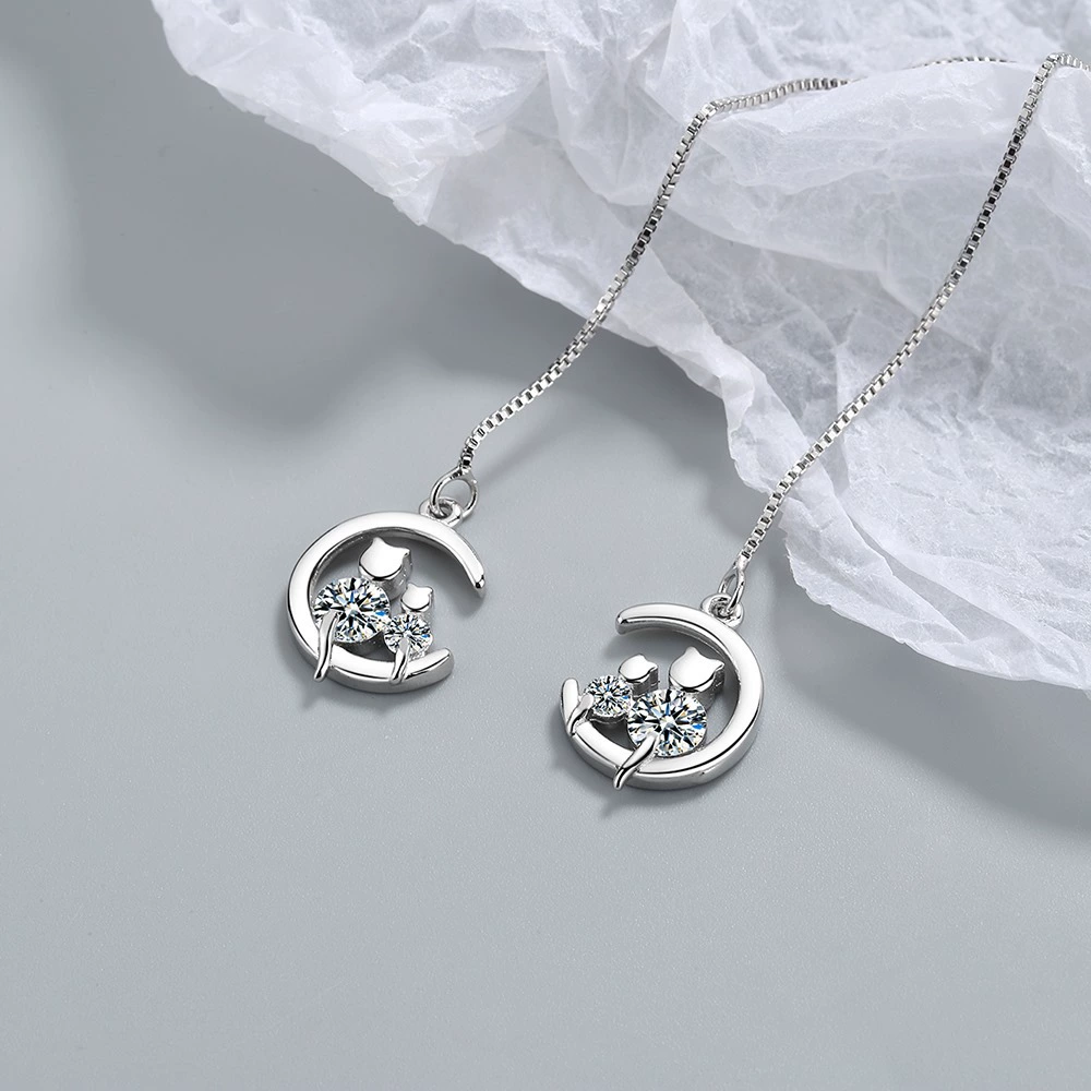 Серьги, свежая цепочка, корейский стиль