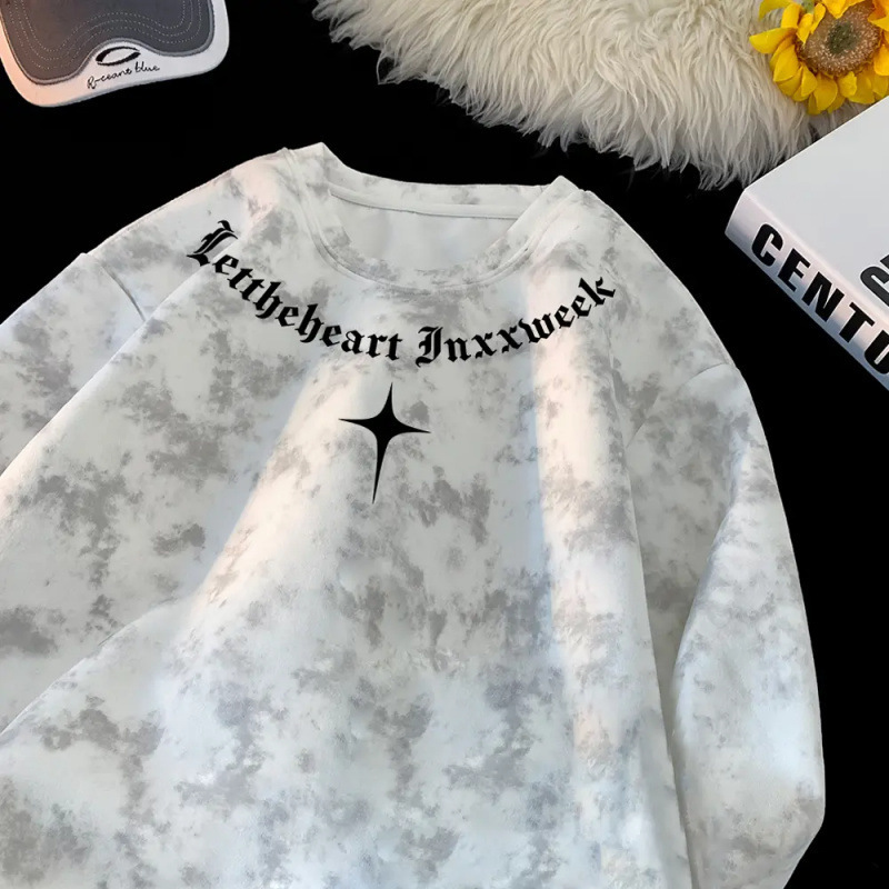 American Round Neck Sweatshirt Men's Spring and Autum 2025 New Trendy Brand Men's Clothing Hoodless Loose Bottoming Shirt Pullover Style American Round Neck Sweatshirt Men's Spring and Autum 2025 New Trendy Brand Men's Clothing Hoodless Loose Bottoming Shirt Pullover Style