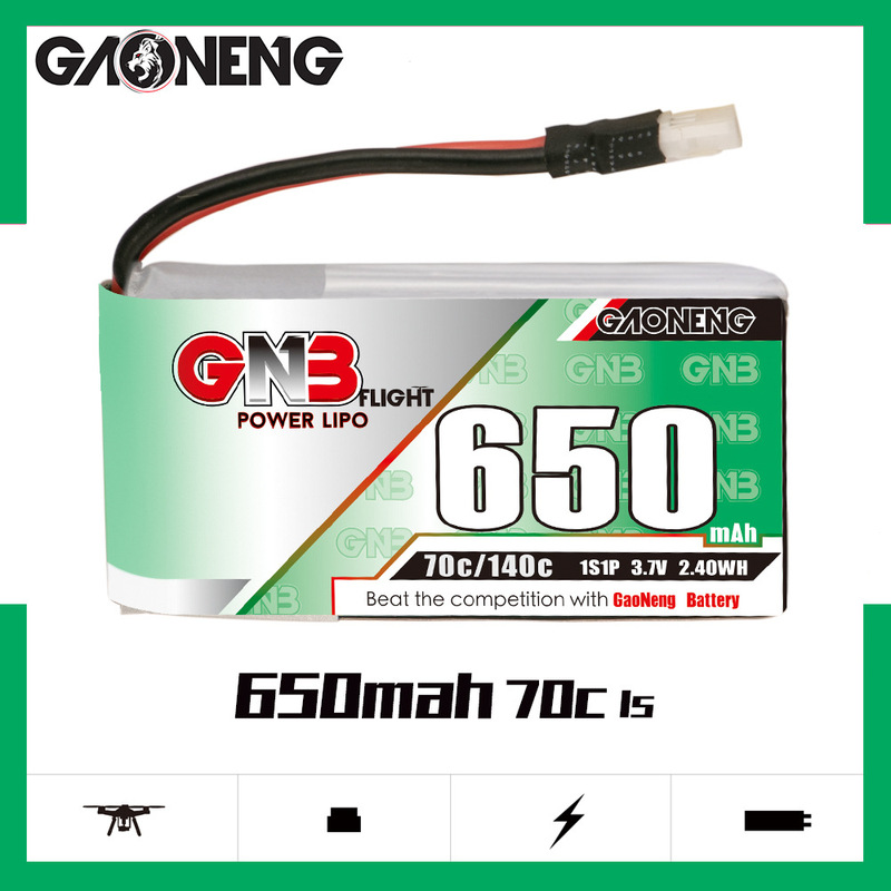 High energy GNB 650mAh 1s 3.7V 70C for glider remote control aircraft model high rate lithium battery High energy GNB 650mAh 1s 3.7V 70C for glider remote control aircraft model high rate lithium battery