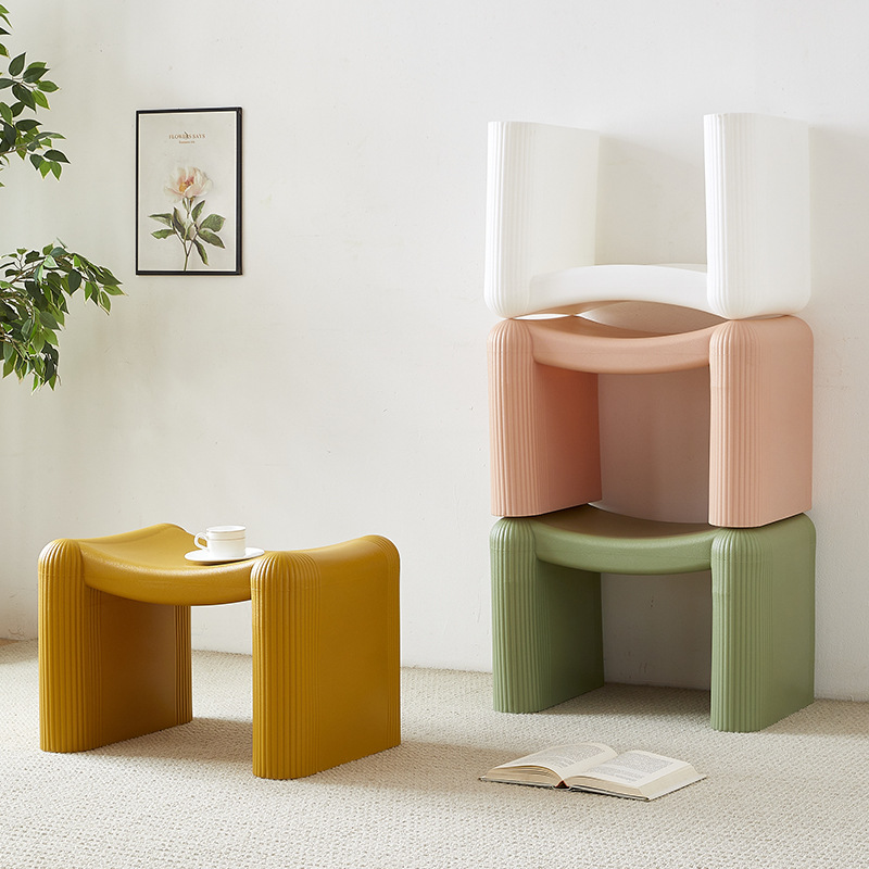 Nordic Plastic Shoe-changing Stool For Small Apartments At Home Entrance,Creative Personality Low Stool,Nordic Simple Stool