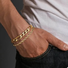 欧米の越境アクセサリーのチタンのブレスレットの男女通用のステンレスの組み合わせのチェーンのカップルのブレスレットの爆発のブレスレットの卸売り