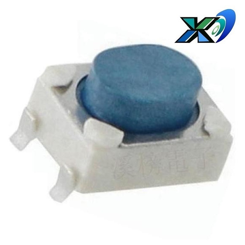 耐温轻触开关蓝色按键 贴片按键开关4脚  贴片轻触开关四脚