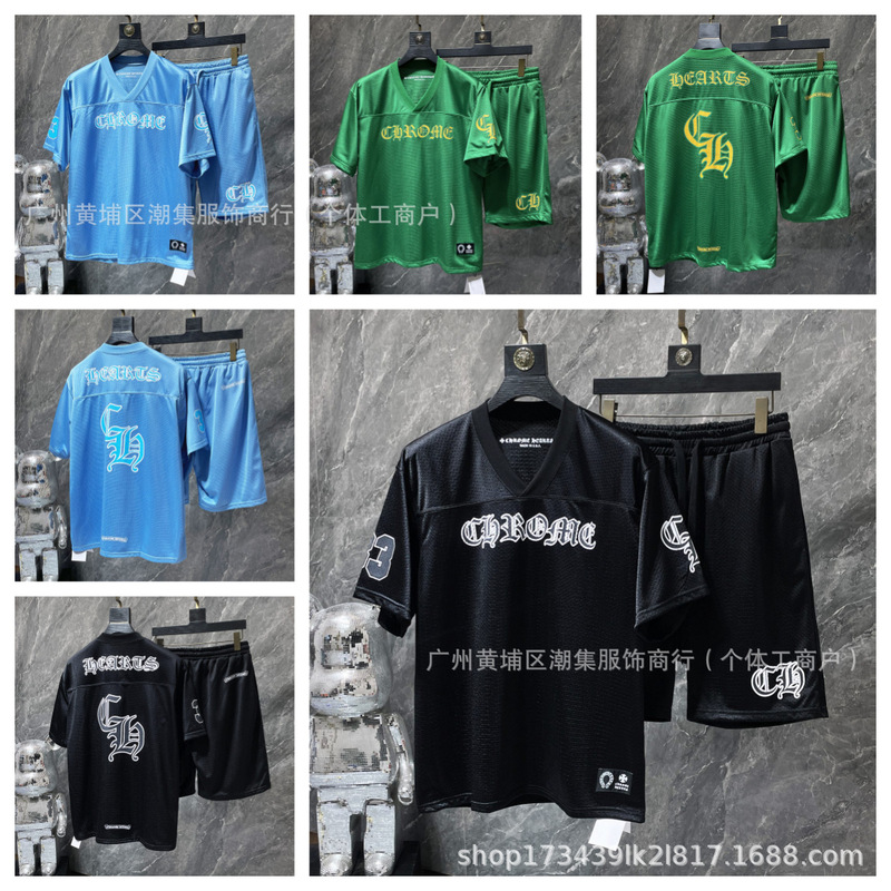 Cross-Border 26Ss Chrome Hearts Summer Hot-Selling Hand-Painted Graffiti Ice Hockey Suit Set, Unisex